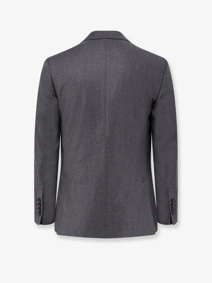 Double-breasted virgin wool blazer thumbnail