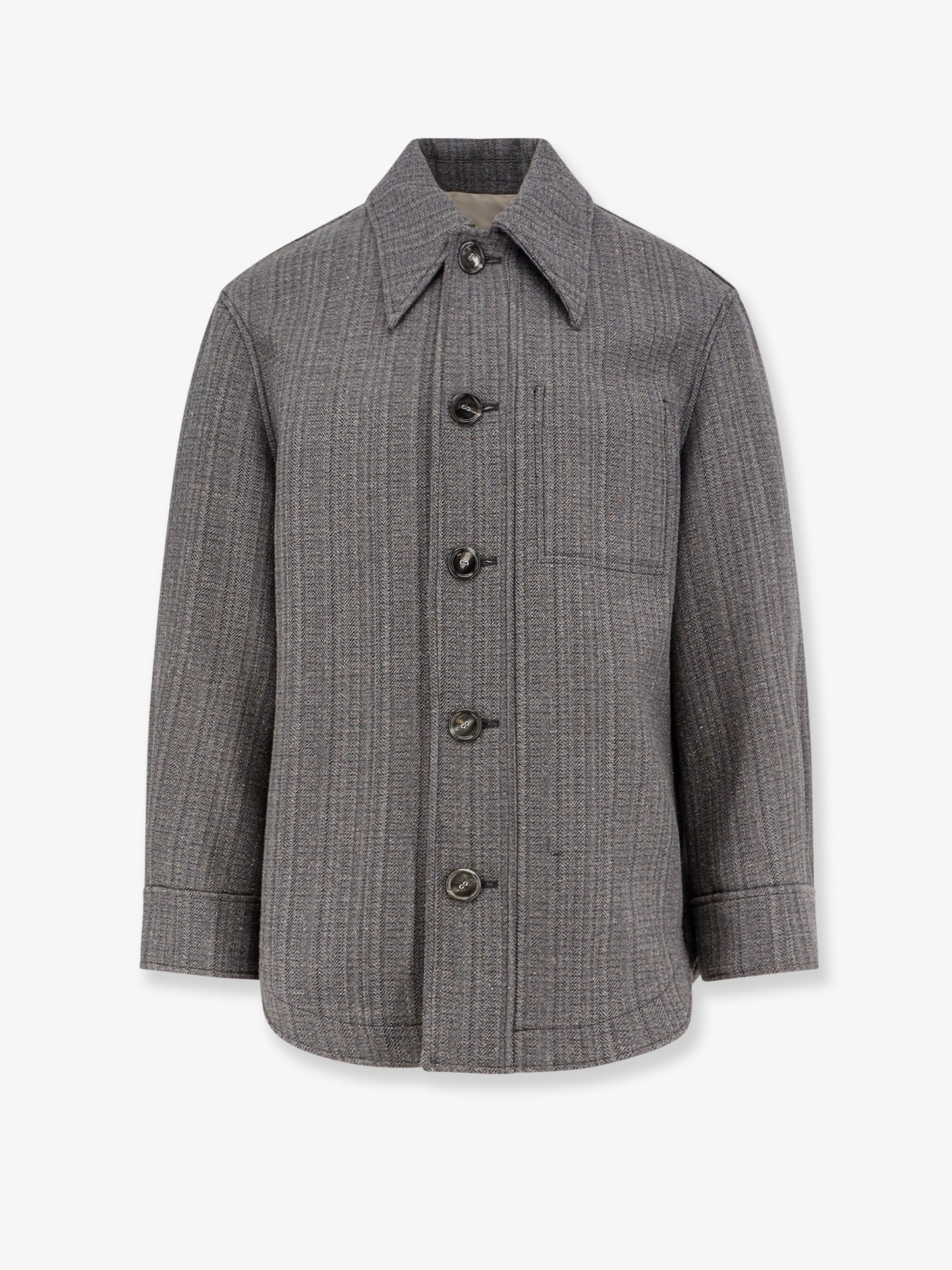 Wool blend overshirt