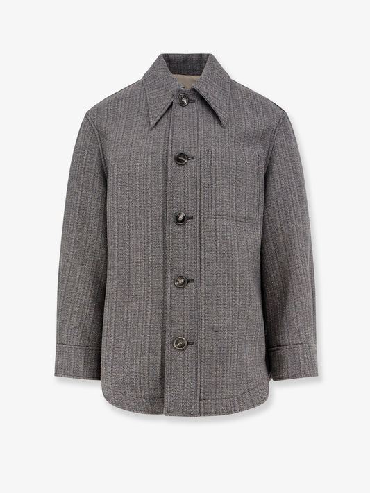 Wool blend overshirt