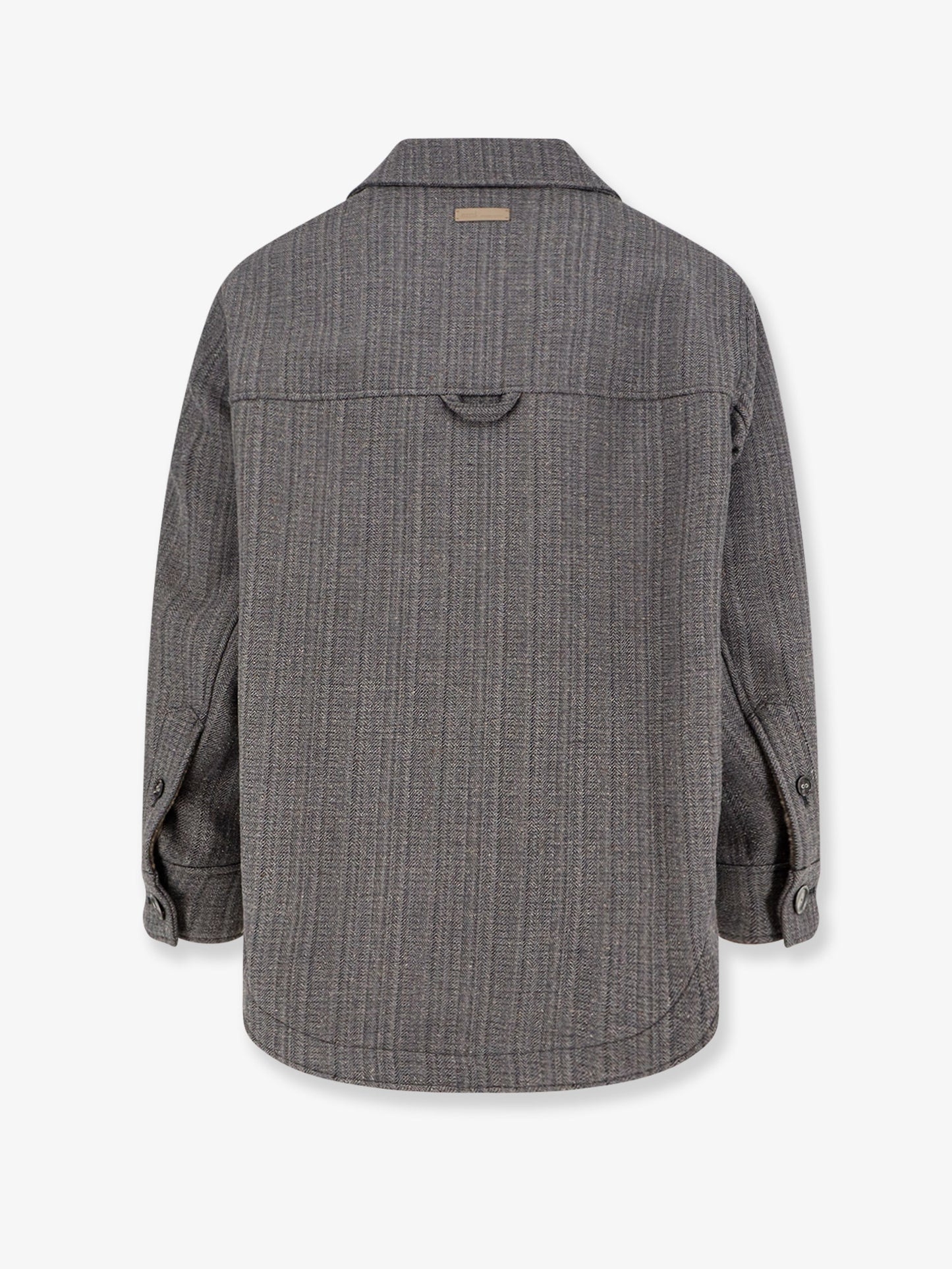 Wool blend overshirt