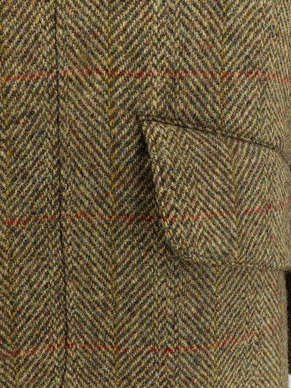 Wright herringbone wool coat thumbnail