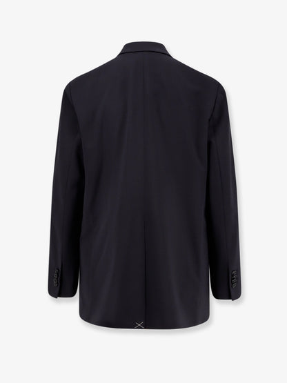 Double-breasted wool blend blazer thumbnail