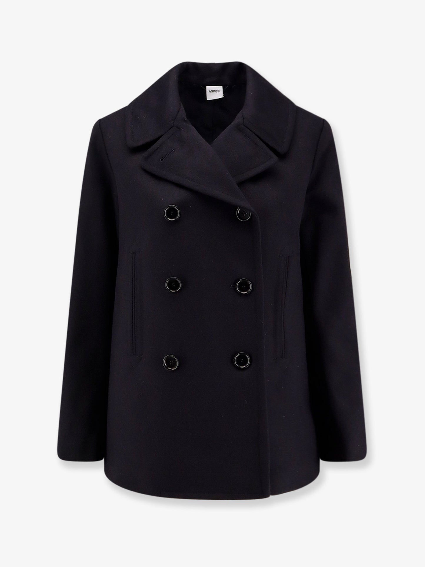 Double-breasted wool coat