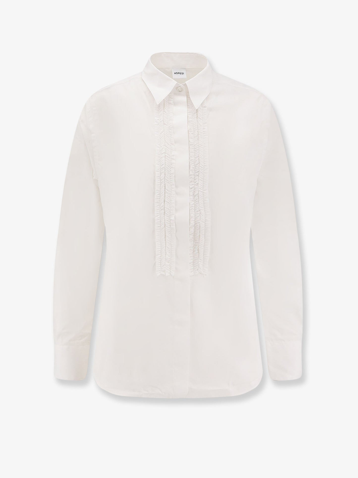 Cotton shirt with ruffles