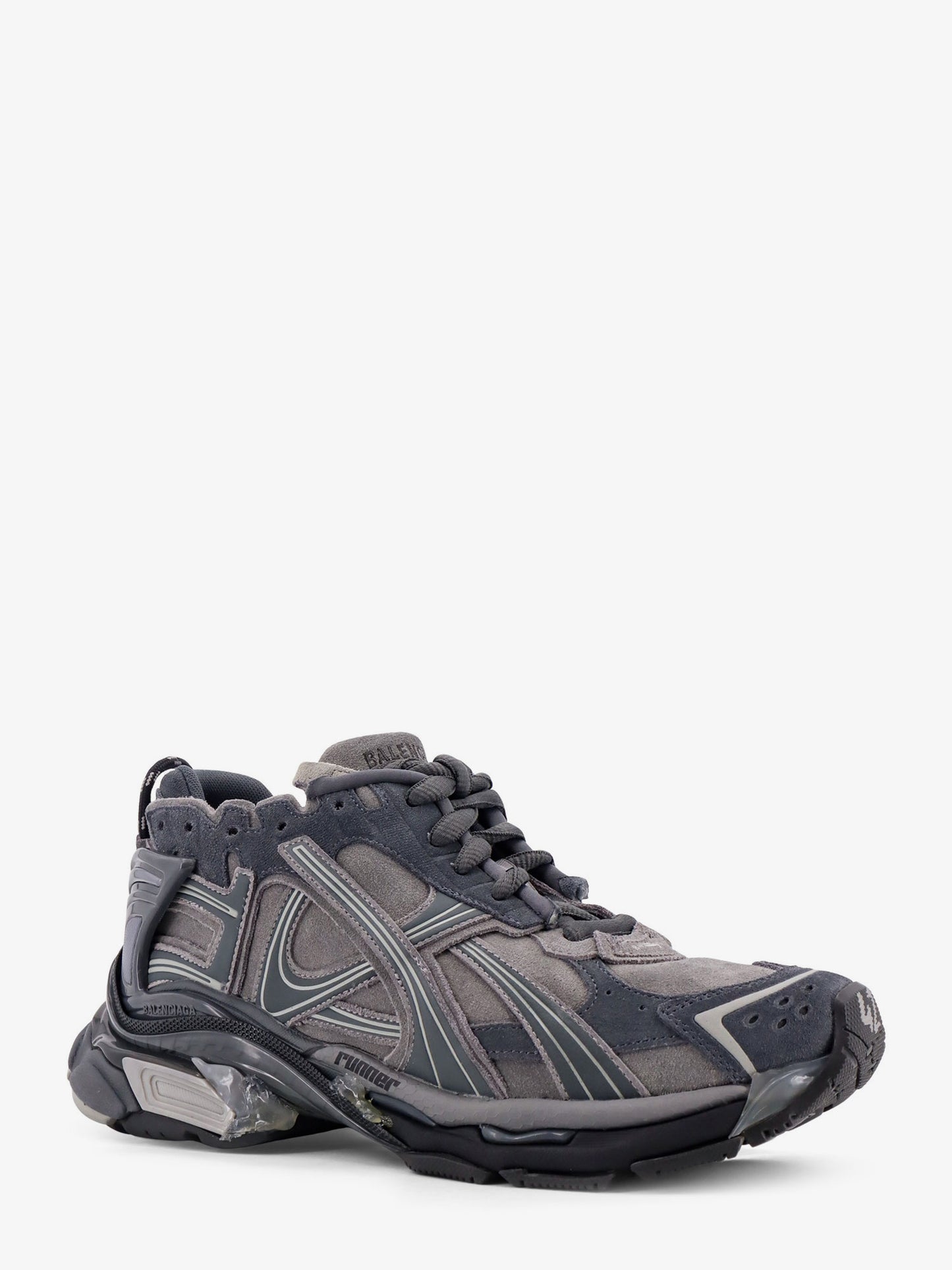 Runner low-top suede sneakers