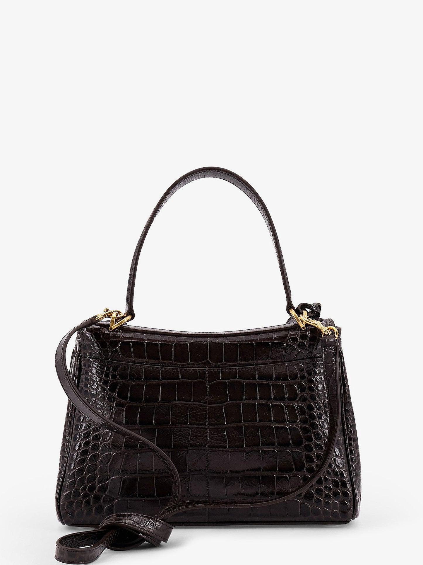 Rodeo leather shoulder bag with croco effect