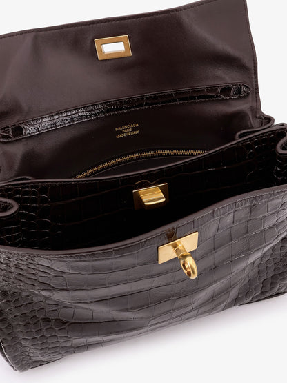 Rodeo leather shoulder bag with croco effect thumbnail