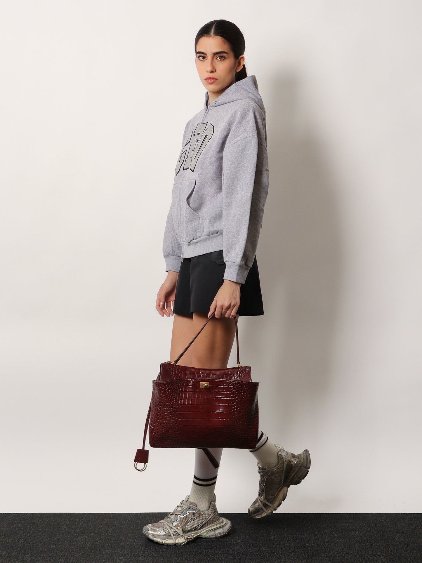 Cotton hooded sweatshirt