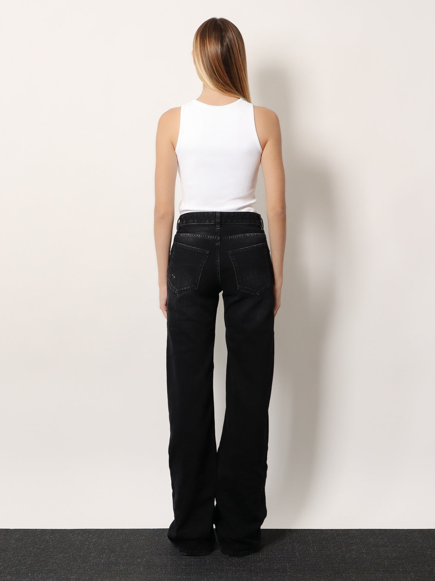 Ribbed viscose blend tank top