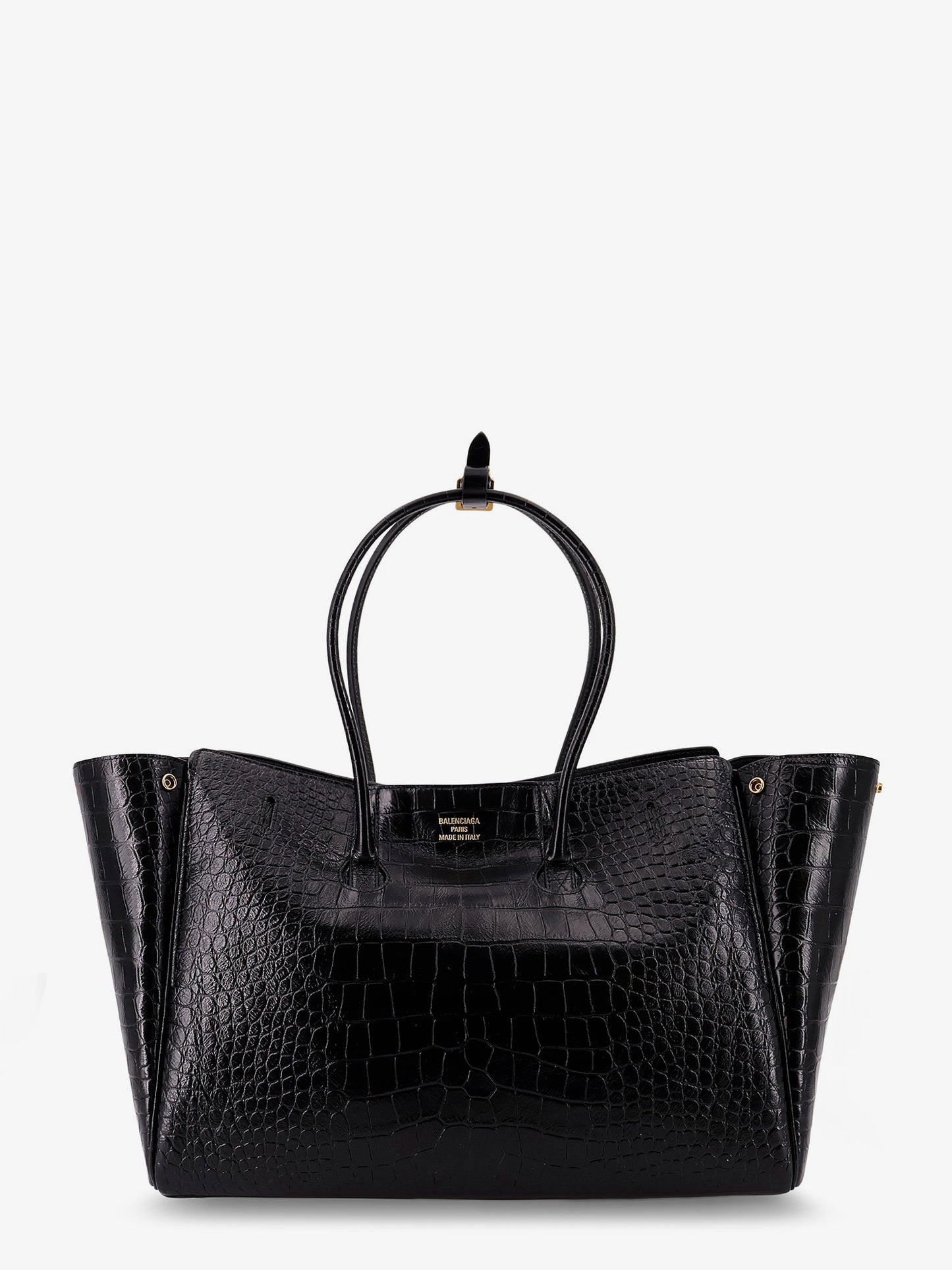 Carry All Bel Air leather shoulder bag with croco effect
