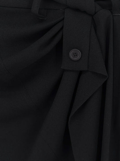 Draped crepe midi skirt thumbnail