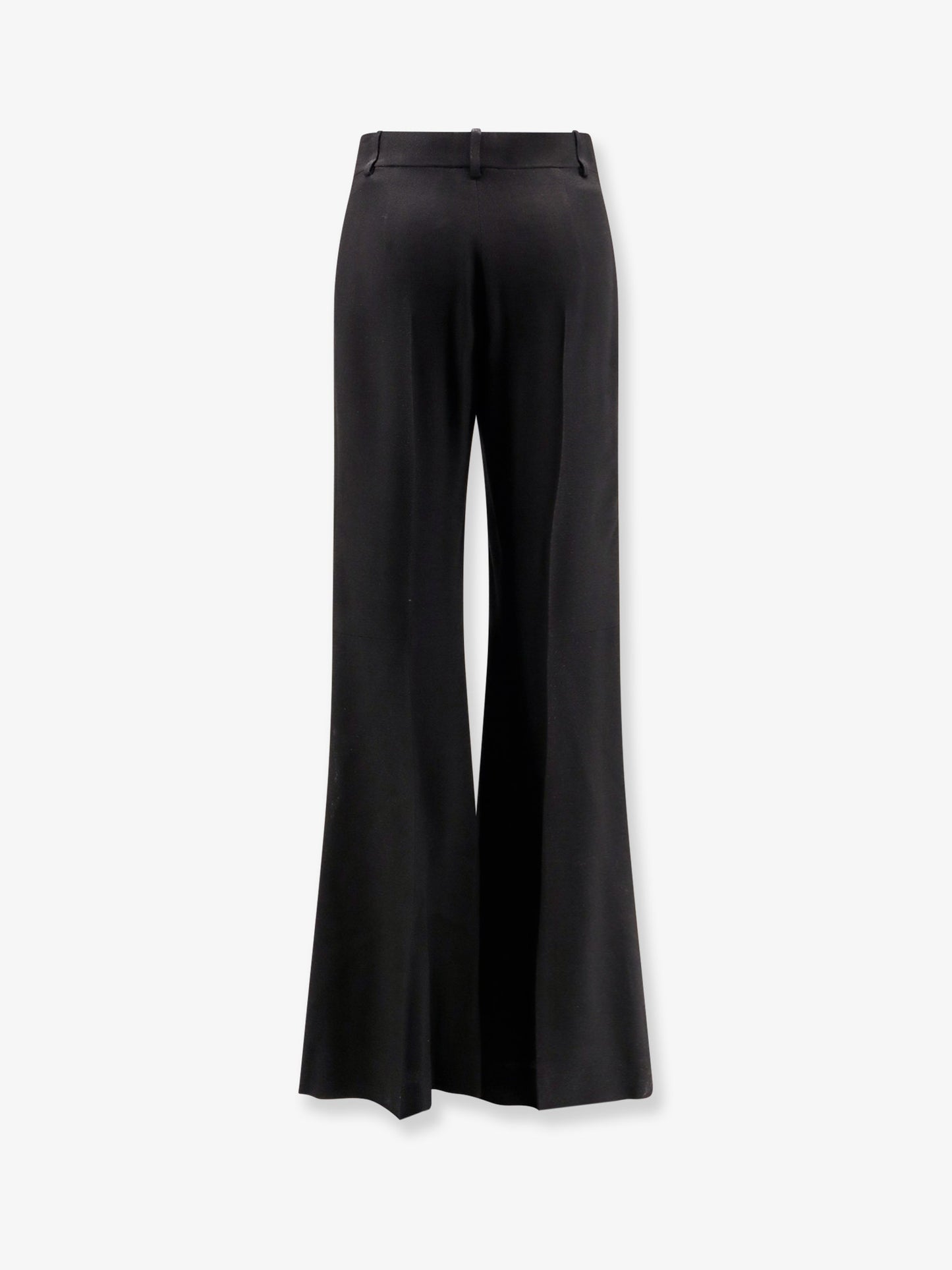Viscose trousers with flared bottom