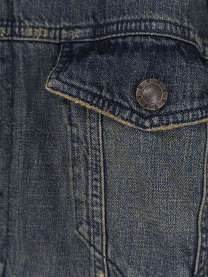 Layered cotton denim jacket thumbnail