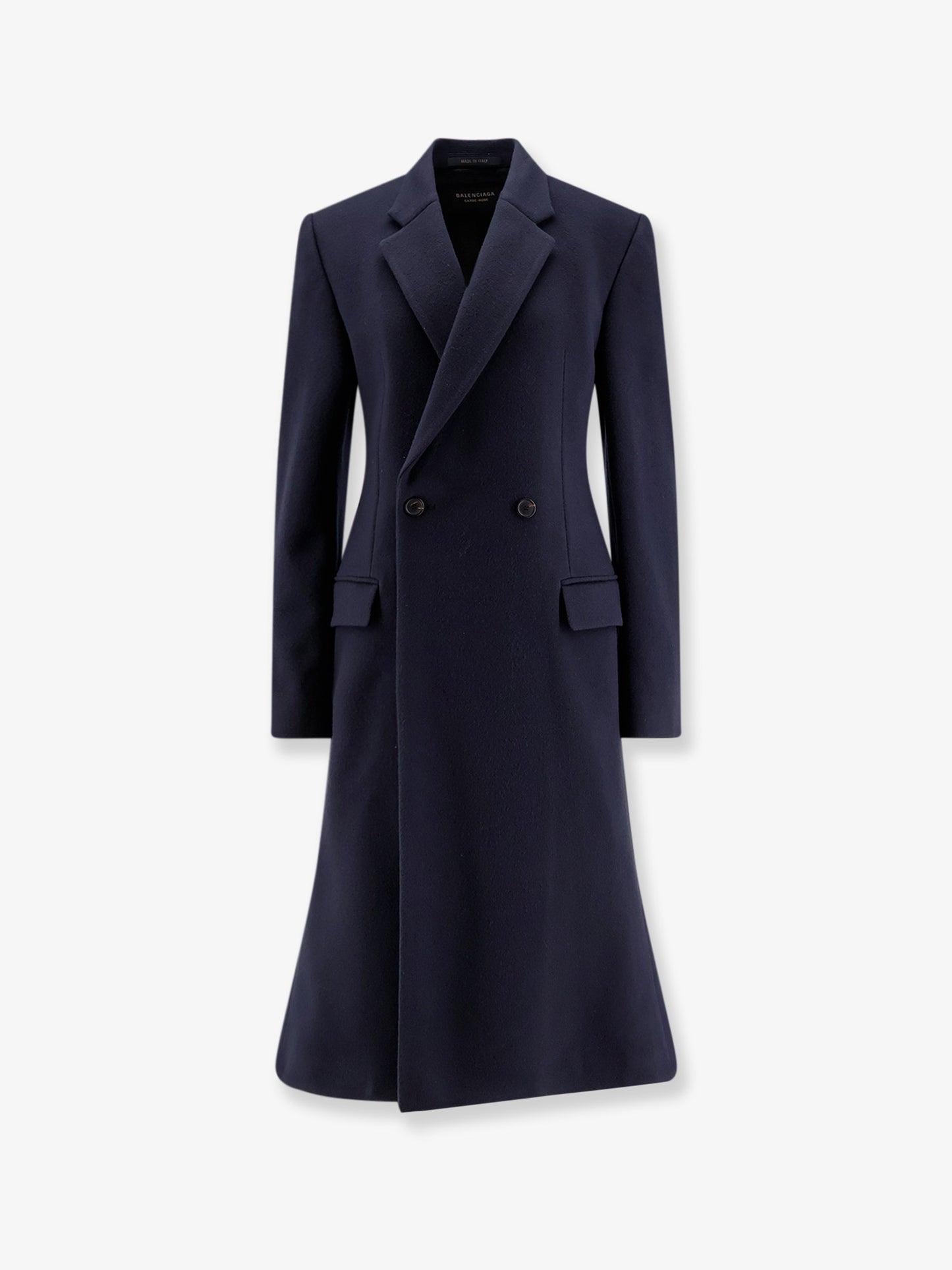 Godet Midi double-breasted wool coat