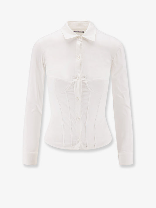 Cotton blend corset shirt