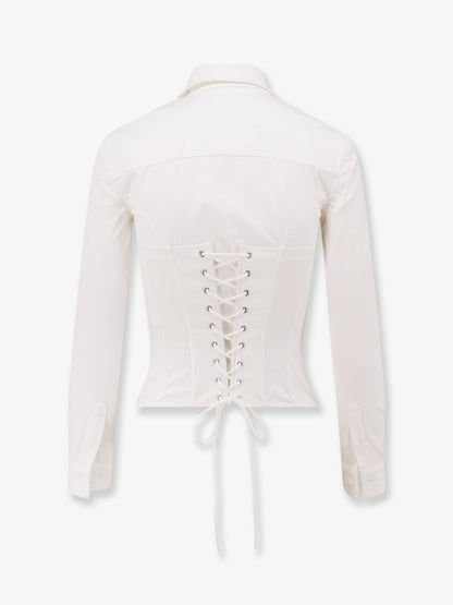 Cotton blend corset shirt thumbnail
