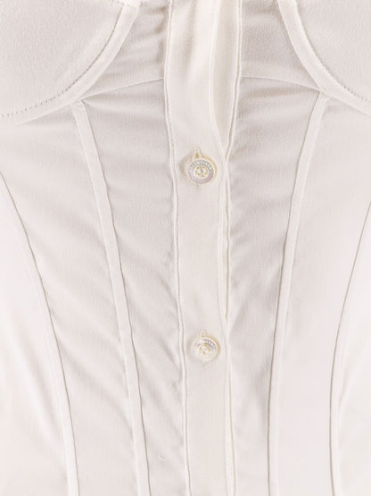 Cotton blend corset shirt thumbnail