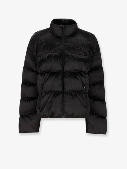 Nylon down jacket with all-over lettering logo thumbnail