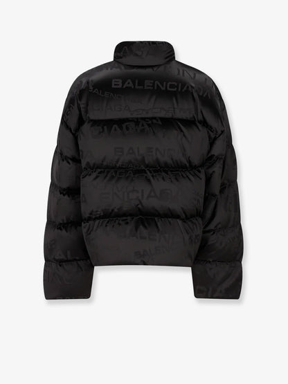 Nylon down jacket with all-over lettering logo thumbnail