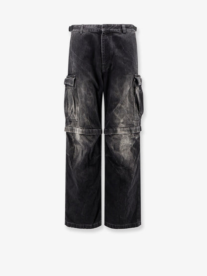 Cargo black denim trousers thumbnail
