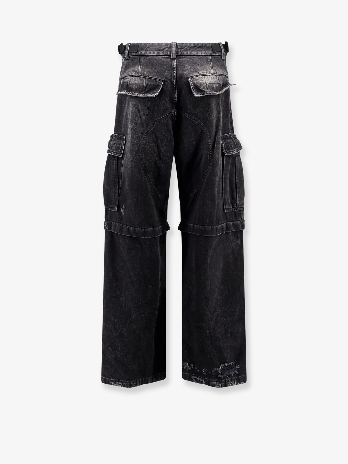 Cargo black denim trousers