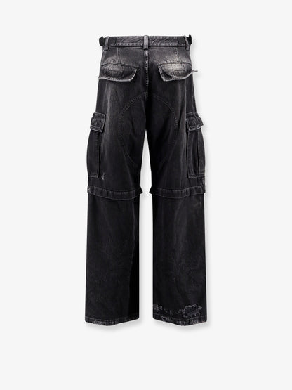 Cargo black denim trousers thumbnail