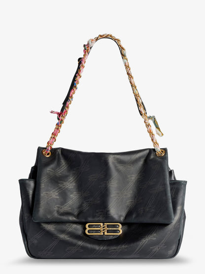 Darling leather shoulder bag with BB logo on the front thumbnail