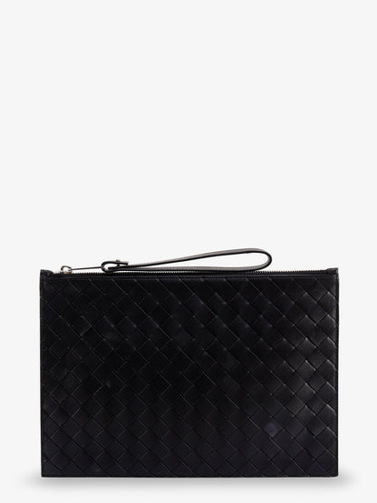 Leather clutch with Intrecciato motif thumbnail