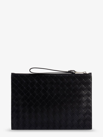 Leather clutch with Intrecciato motif thumbnail
