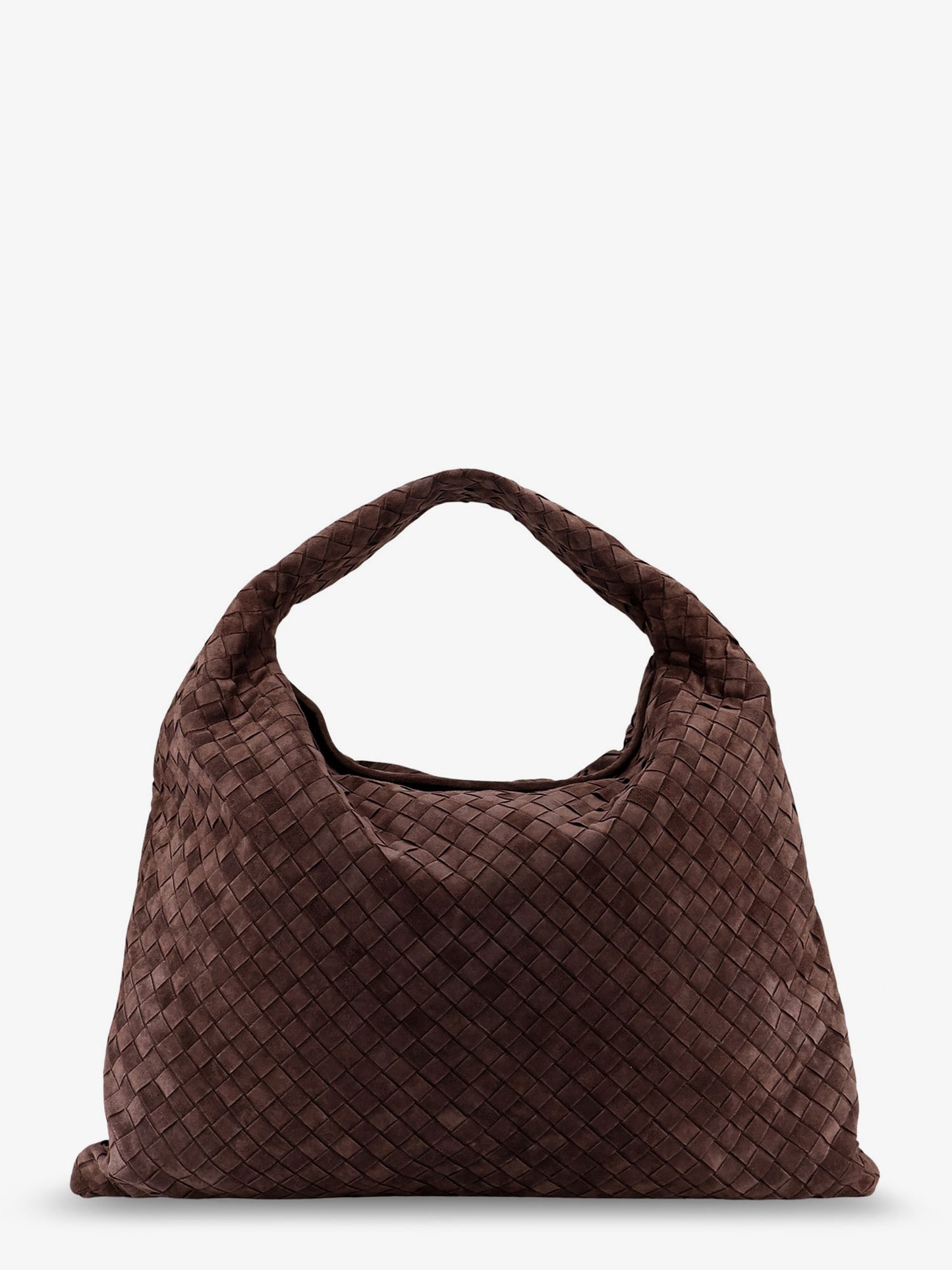 Hop suede shoulder bag with Intrecciato motif