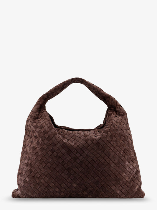 Hop suede shoulder bag with Intrecciato motif