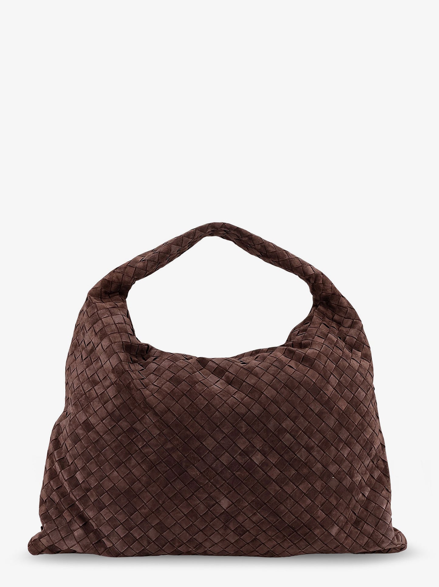 Hop suede shoulder bag with Intrecciato motif