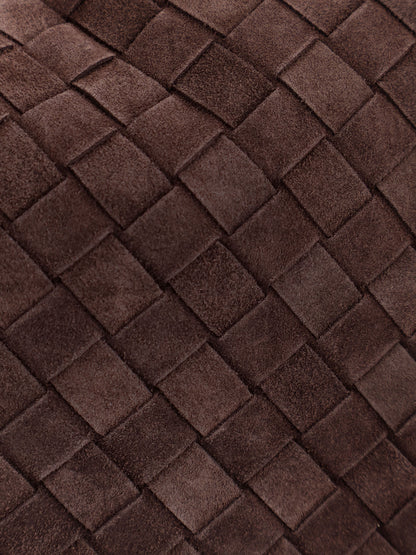 Hop suede shoulder bag with Intrecciato motif thumbnail