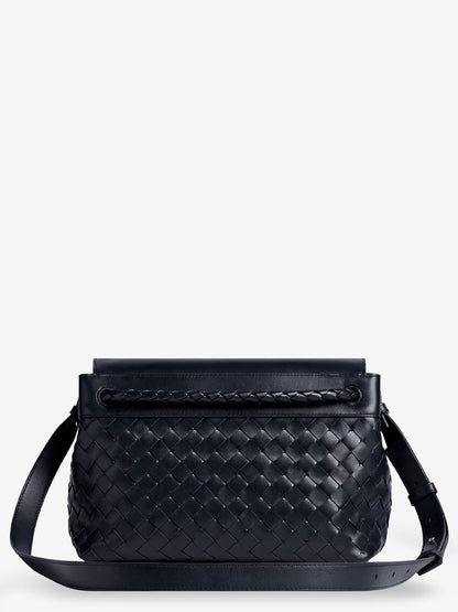 Andiamo Messenger shoulder bag in woven leather with Knot detail thumbnail