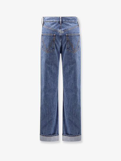 Turned up jeans with straight leg thumbnail
