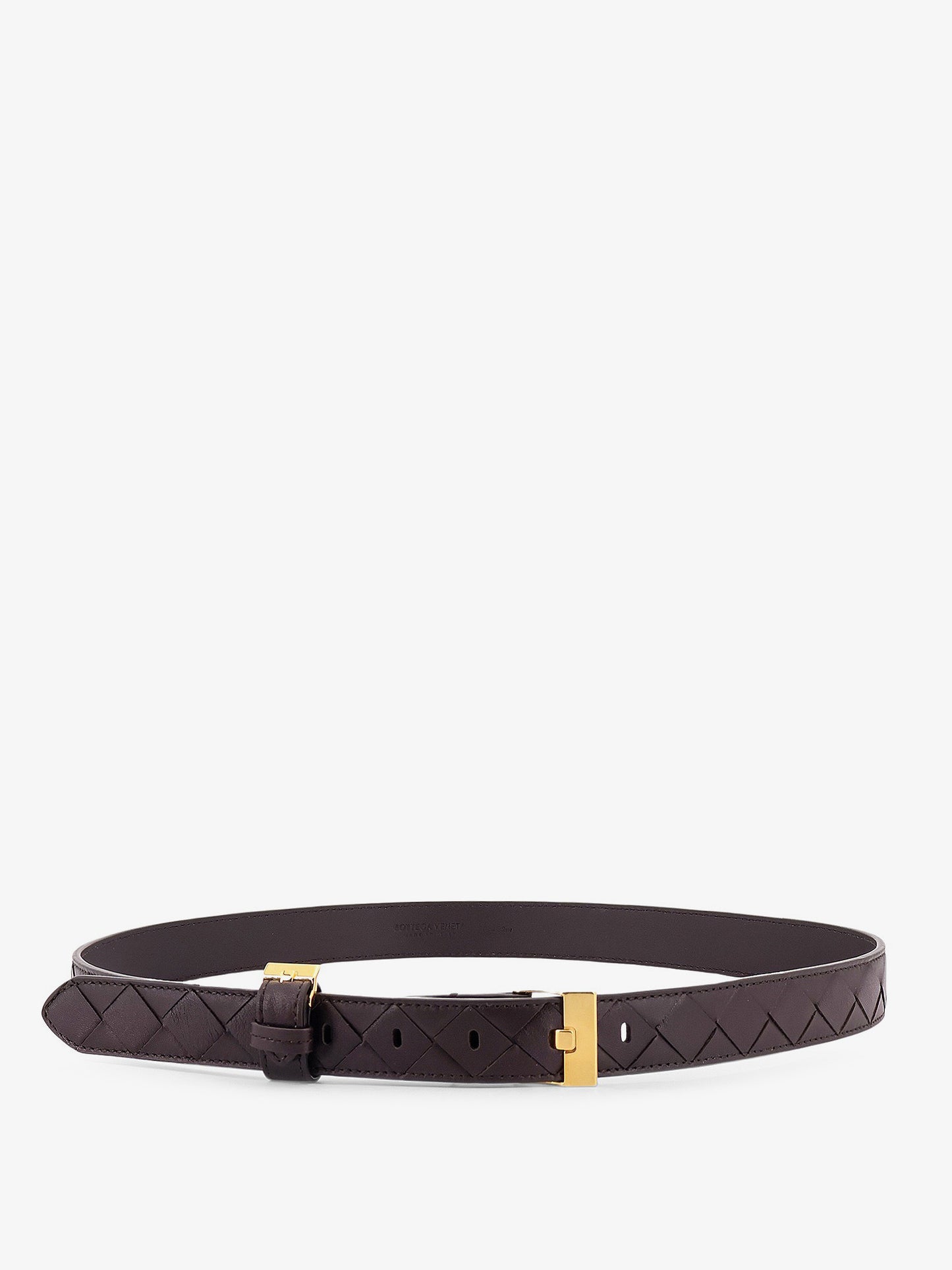 Leather belt with Intrecciato motif