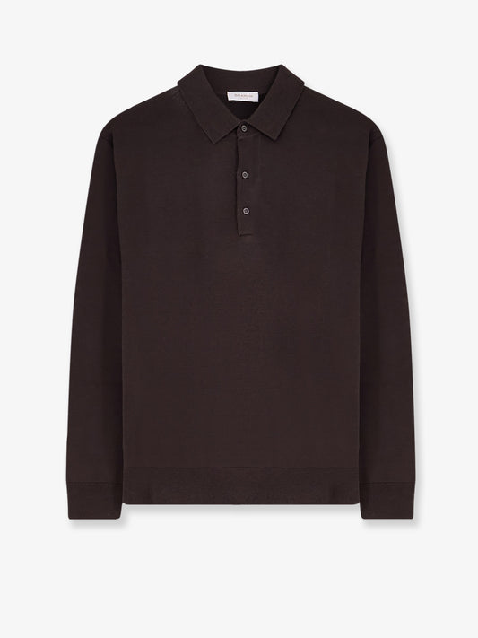 Wool polo sweater