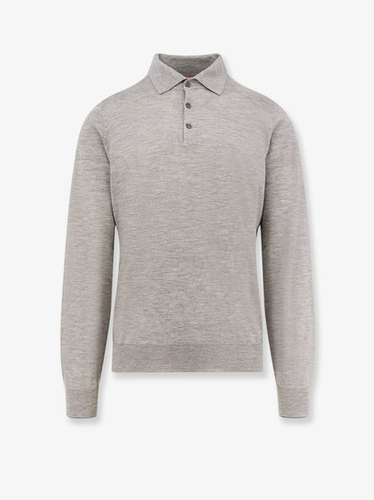 Cashmere and silk polo shirt thumbnail