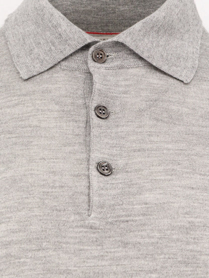 Cashmere and silk polo shirt thumbnail