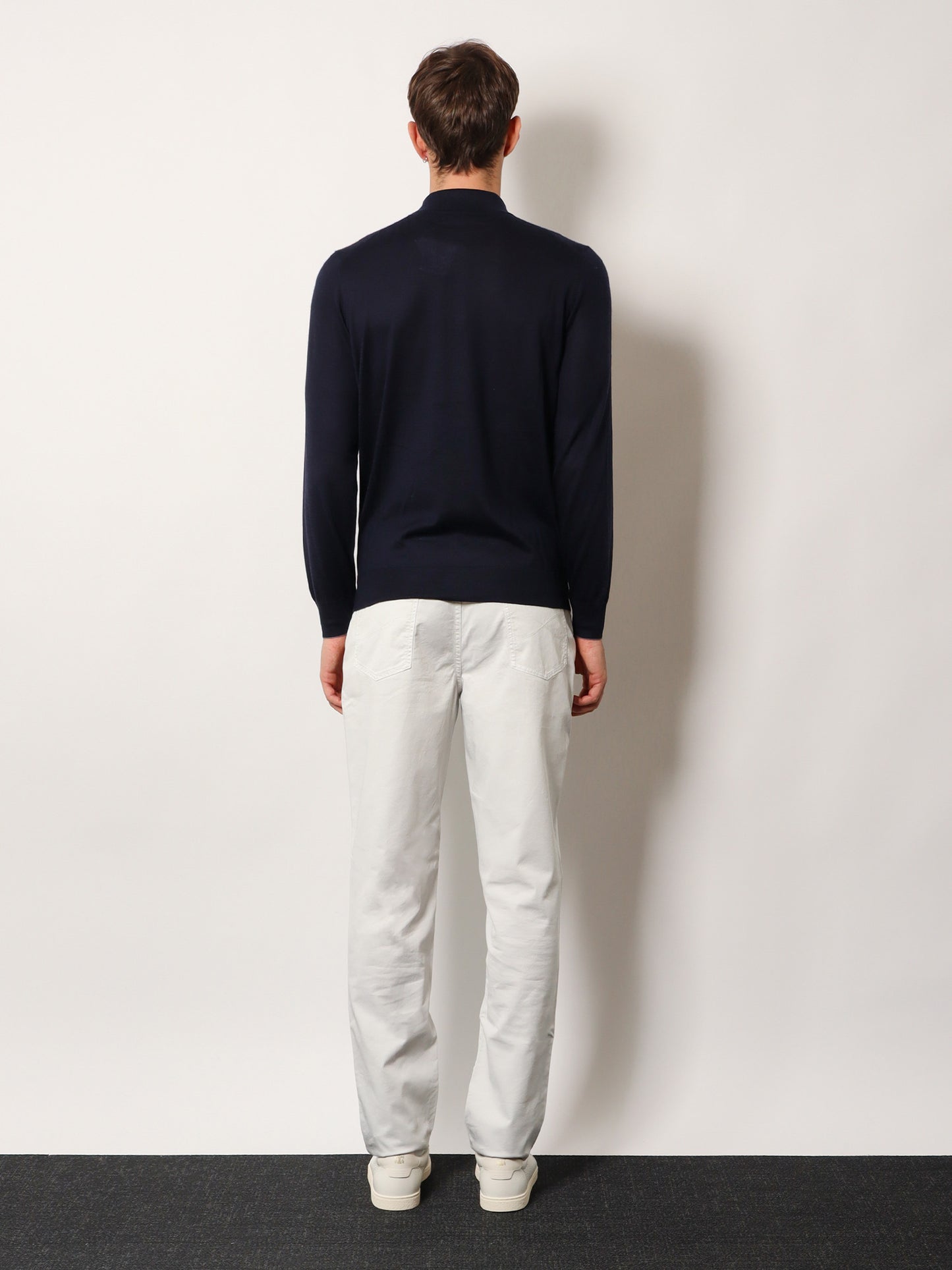Cashmere and cotton polo shirt