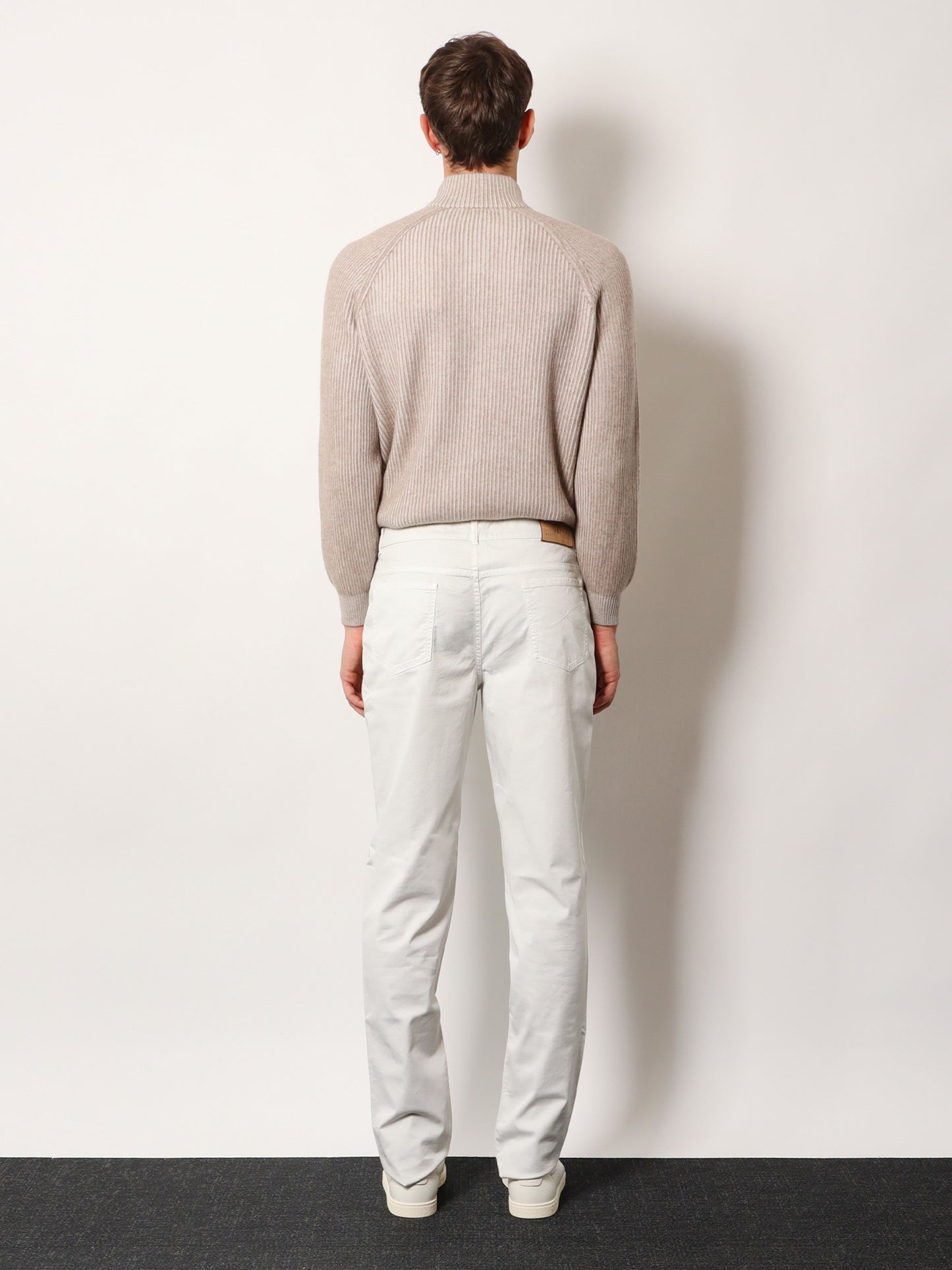 Stretch cotton trousers