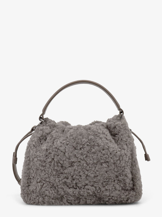 Bucket Mellow Small shearling Fuzzy bucket bag
