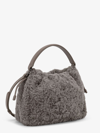 Bucket Mellow Small shearling Fuzzy bucket bag thumbnail