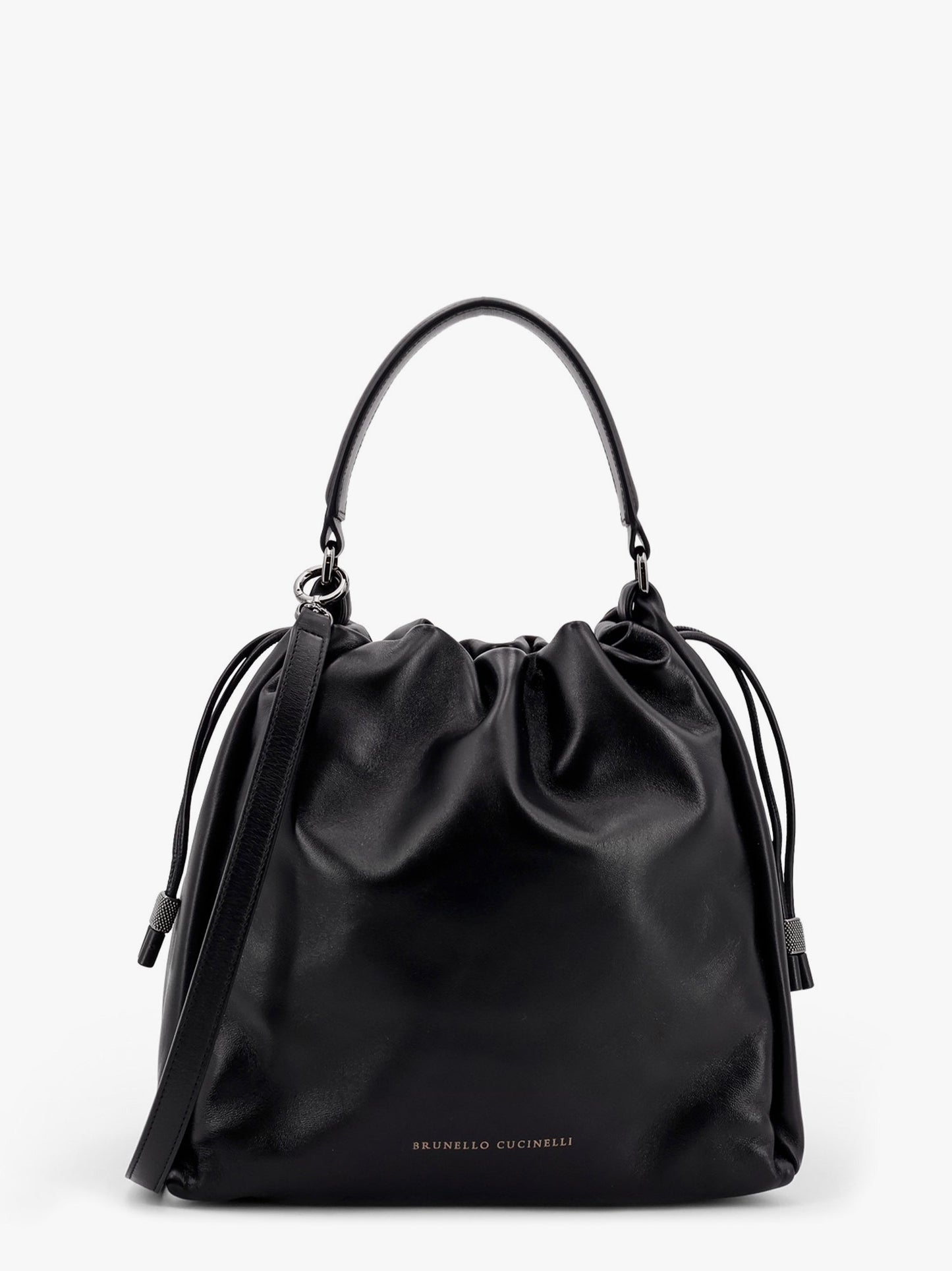 Bucket Mellow leather bucket bag with Monili detail