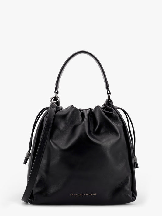 Bucket Mellow leather bucket bag with Monili detail