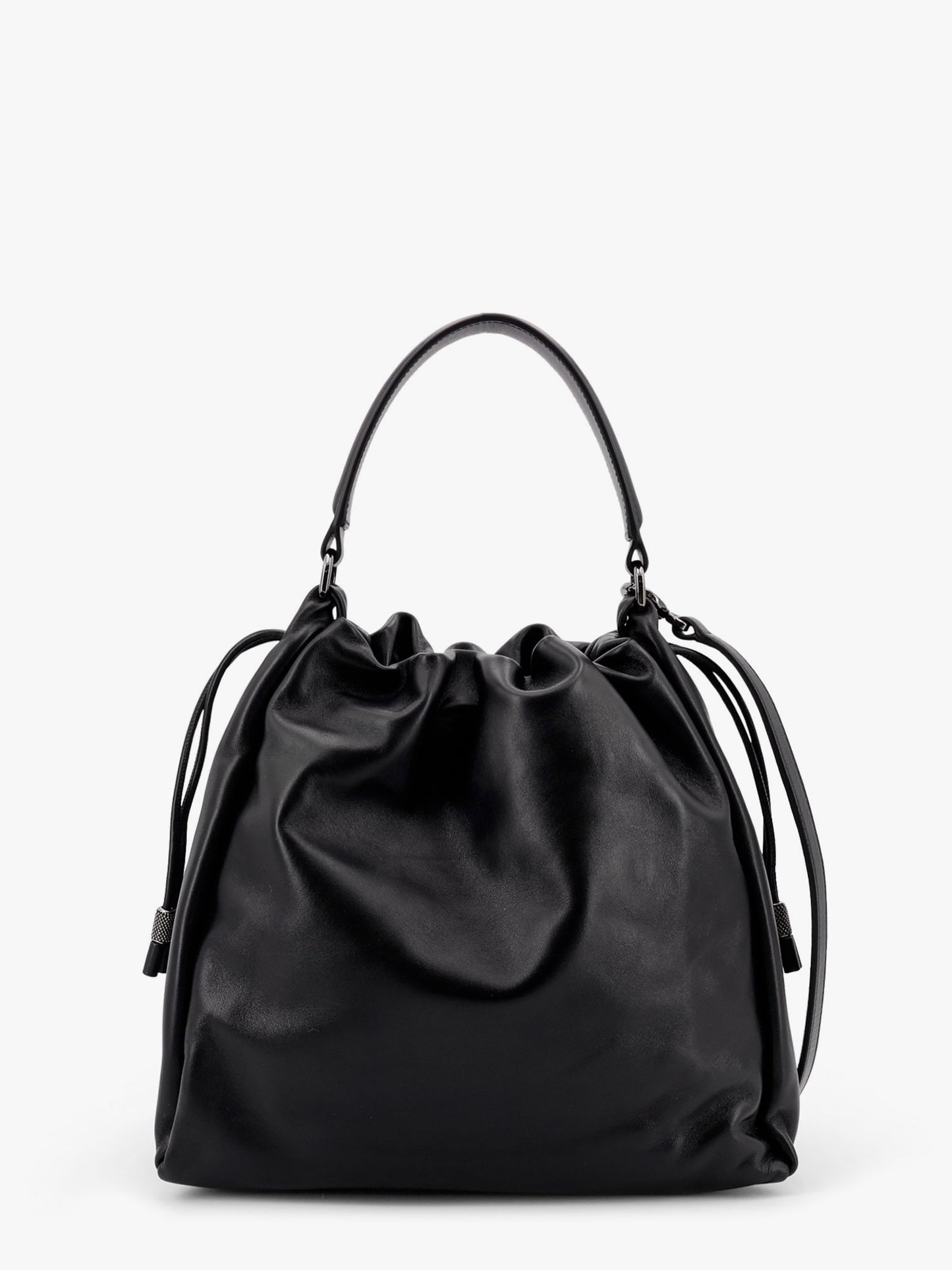 Bucket Mellow leather bucket bag with Monili detail