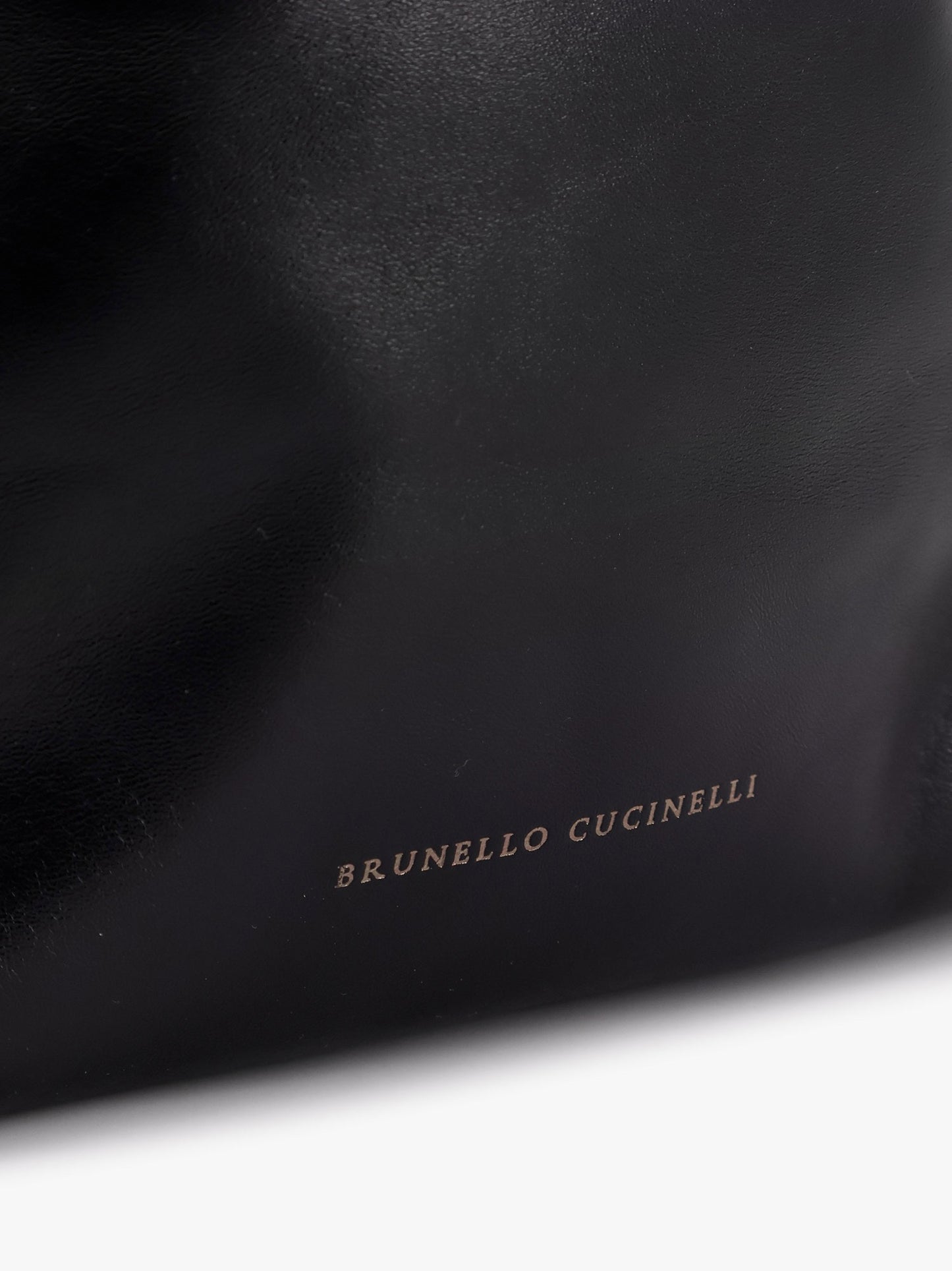 Bucket Mellow leather bucket bag with Monili detail