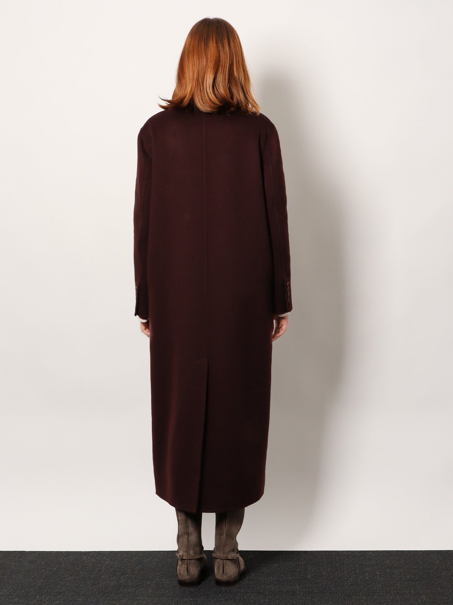 Double-breasted cashmere coat