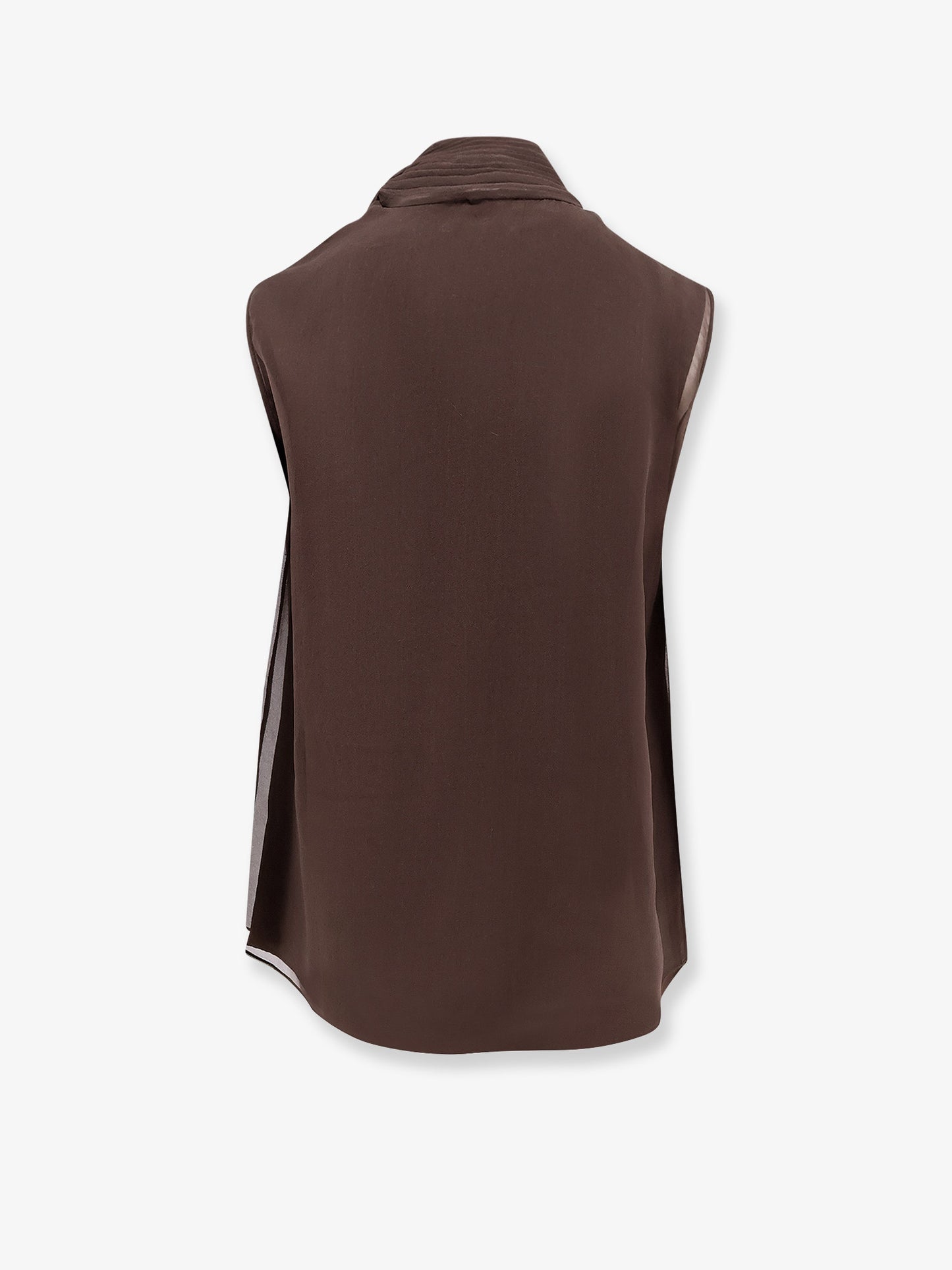 Crispy silk top with lavallière and Monili