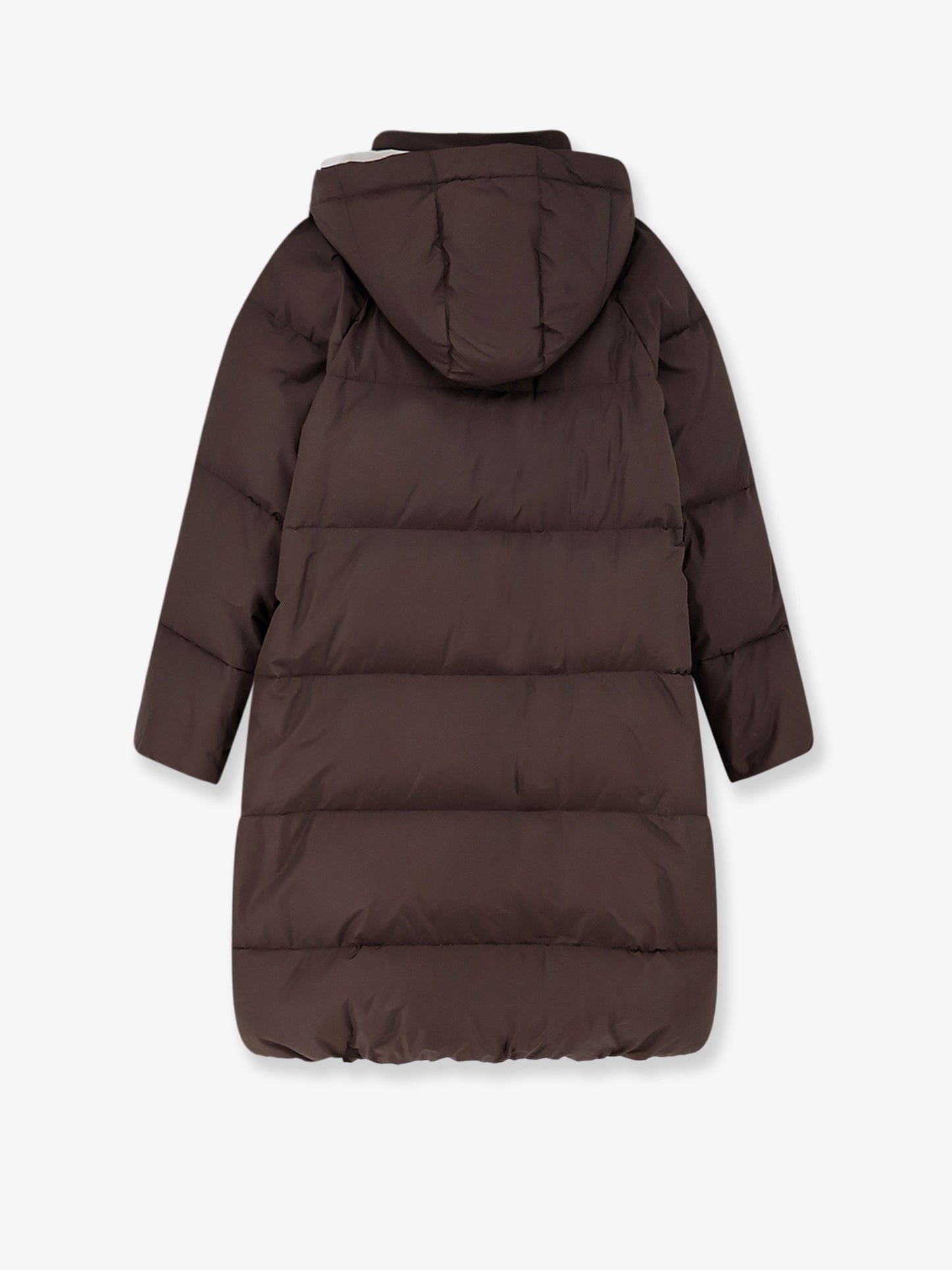 Nylon and cotton long down jacket